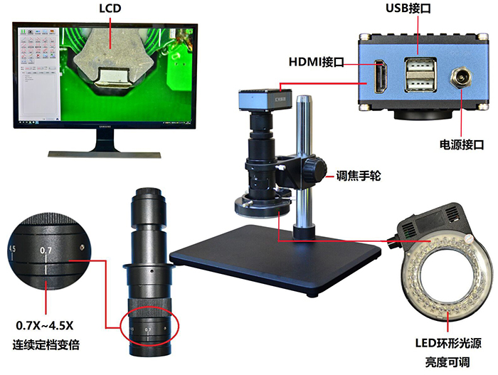 高清视频深圳测量显微镜配置